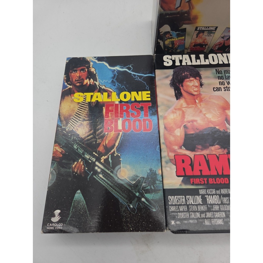 Rambo Trilogy VHS Parts 1 2 3 First Blood, First Blood Part II, Rambo III Tested - Picture 2 of 8